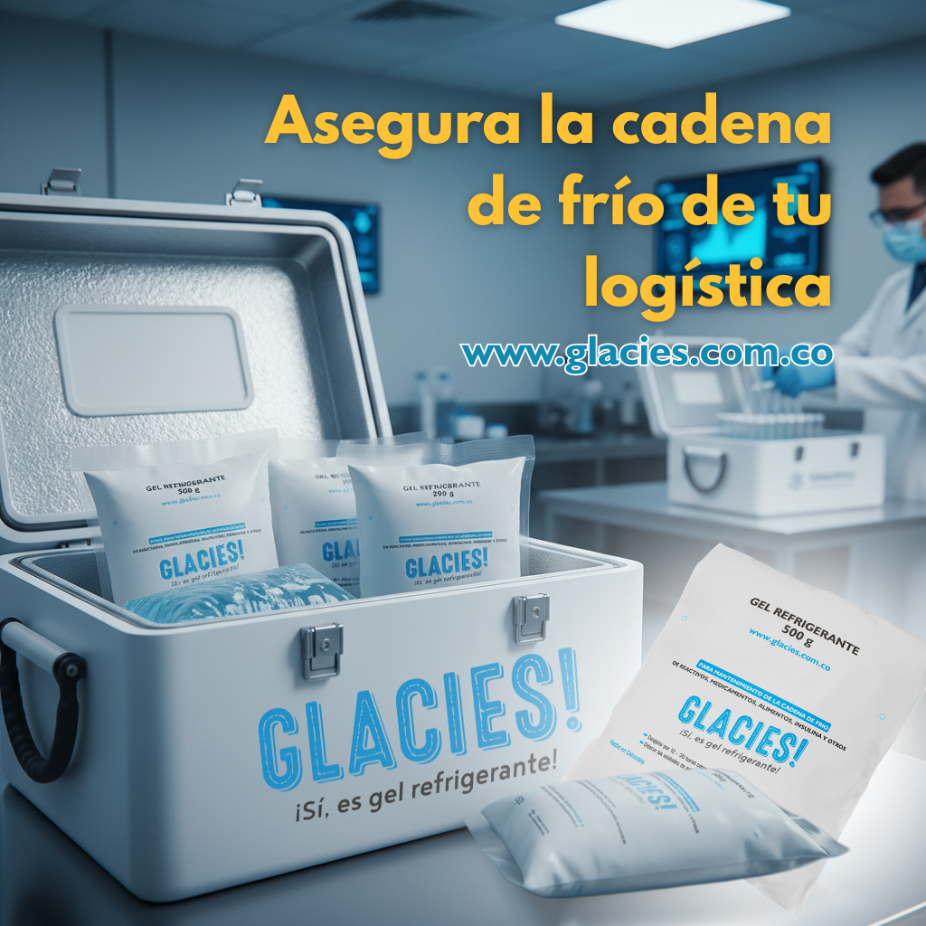 Gel refrigerante para cadena de frío en Colombia en el sector salud, ideal para vacunas, medicamentos y laboratorios