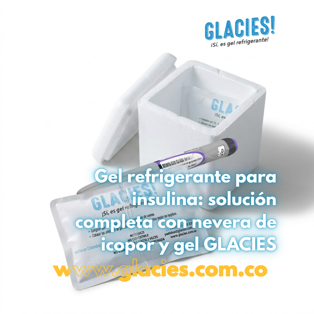 Gel refrigerante GLACIES 100 g doblable para nevera de insulina